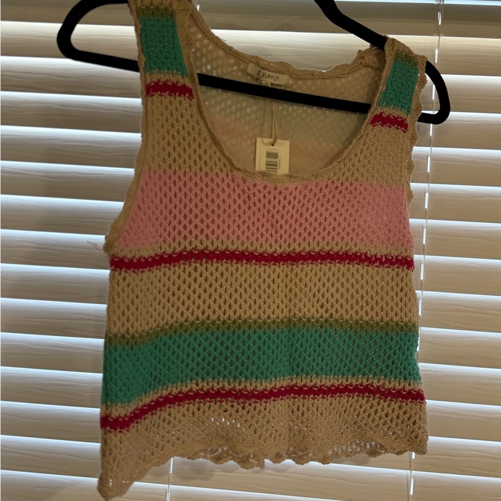 Z Supply Pink Knit Sweater Tank